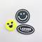Lächeln-Gesicht Gummi-PVC bessert kundenspezifischen Logo Morale PVC-Flecken für Kleidungs-Umbau aus