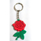 Kundenspezifischer Gummischlüsselring des Rose Flower Shape PVCschlüsselkettenförderungs-Geschenk-3D