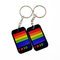 Weiches Silikon PVC homosexuelles Pride Keychains Custom Rainbow Logo