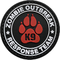 Zombie Outbreak Response Team Kitty Custom Gummi-PVC-Patch, 90 mm Durchmesser, Klettverschluss