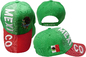 Bill3-D Verstellbare bestickte Baseballkappe Mexiko Land Briefe Emblem Grün mit Rot