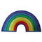 Farbkundenspezifischer Stickerei-Flecken-Regenbogen des Polyester-Hintergrund-12C nett