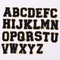 A-Z Embroidered Alphabet Letters-Goldfunkeln-Grenzeisen auf Chenille-Flecken